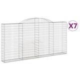 Arched Gabion Baskets 7 pcs 300x30x140/160 cm Galvanised Iron