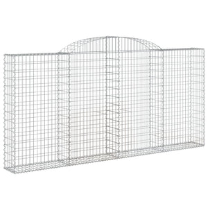 Arched Gabion Baskets 7 pcs 300x30x140/160 cm Galvanised Iron