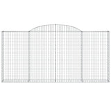 Arched Gabion Baskets 7 pcs 300x30x140/160 cm Galvanised Iron