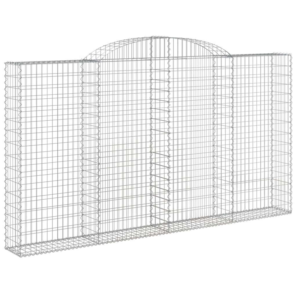 Arched Gabion Baskets 2 pcs 300x30x160/180 cm Galvanised Iron