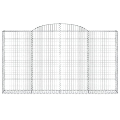 Arched Gabion Baskets 2 pcs 300x30x160/180 cm Galvanised Iron