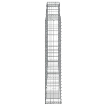 Arched Gabion Baskets 2 pcs 300x30x160/180 cm Galvanised Iron