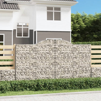 Arched Gabion Baskets 2 pcs 300x30x160/180 cm Galvanised Iron