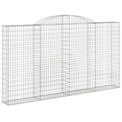 Arched Gabion Baskets 4 pcs 300x30x160/180 cm Galvanised Iron