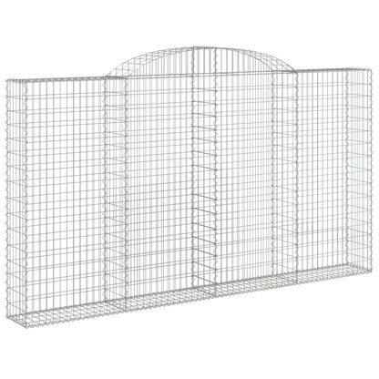 Arched Gabion Baskets 5 pcs 300x30x160/180 cm Galvanised Iron
