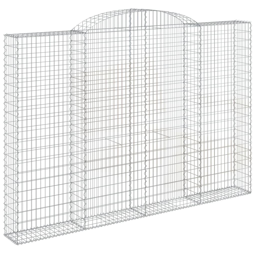 Arched Gabion Baskets 2 pcs 300x30x200/220 cm Galvanised Iron