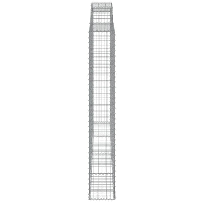 Arched Gabion Baskets 4 pcs 300x30x200/220 cm Galvanised Iron