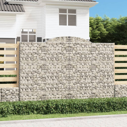 Arched Gabion Baskets 4 pcs 300x30x200/220 cm Galvanised Iron