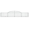 Arched Gabion Baskets 5 pcs 300x50x40/60 cm Galvanised Iron