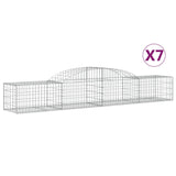 Arched Gabion Baskets 7 pcs 300x50x40/60 cm Galvanised Iron