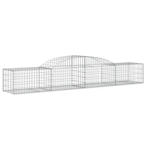 Arched Gabion Baskets 7 pcs 300x50x40/60 cm Galvanised Iron