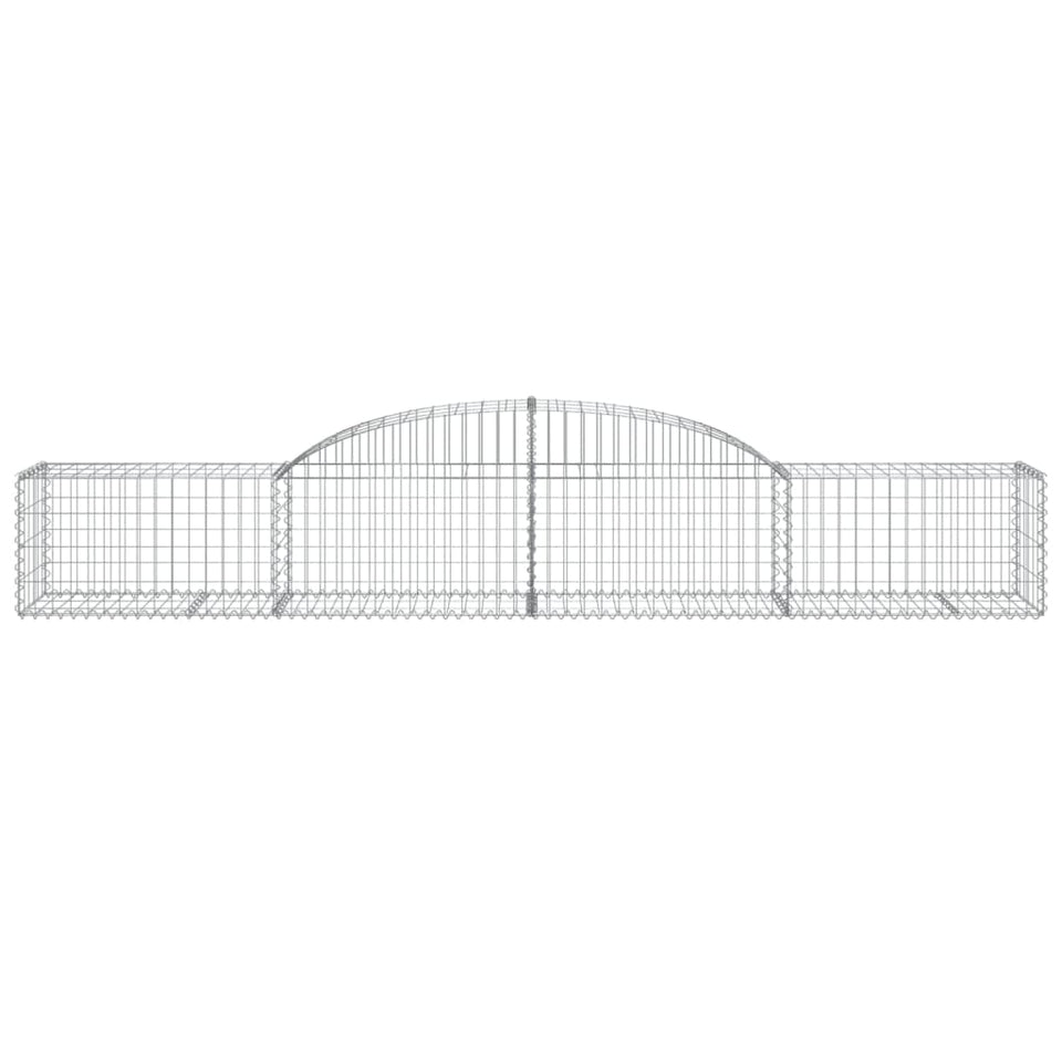 Arched Gabion Baskets 7 pcs 300x50x40/60 cm Galvanised Iron