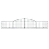 Arched Gabion Baskets 7 pcs 300x50x40/60 cm Galvanised Iron