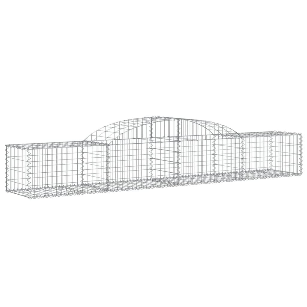 Arched Gabion Baskets 12 pcs 300x50x40/60 cm Galvanised Iron