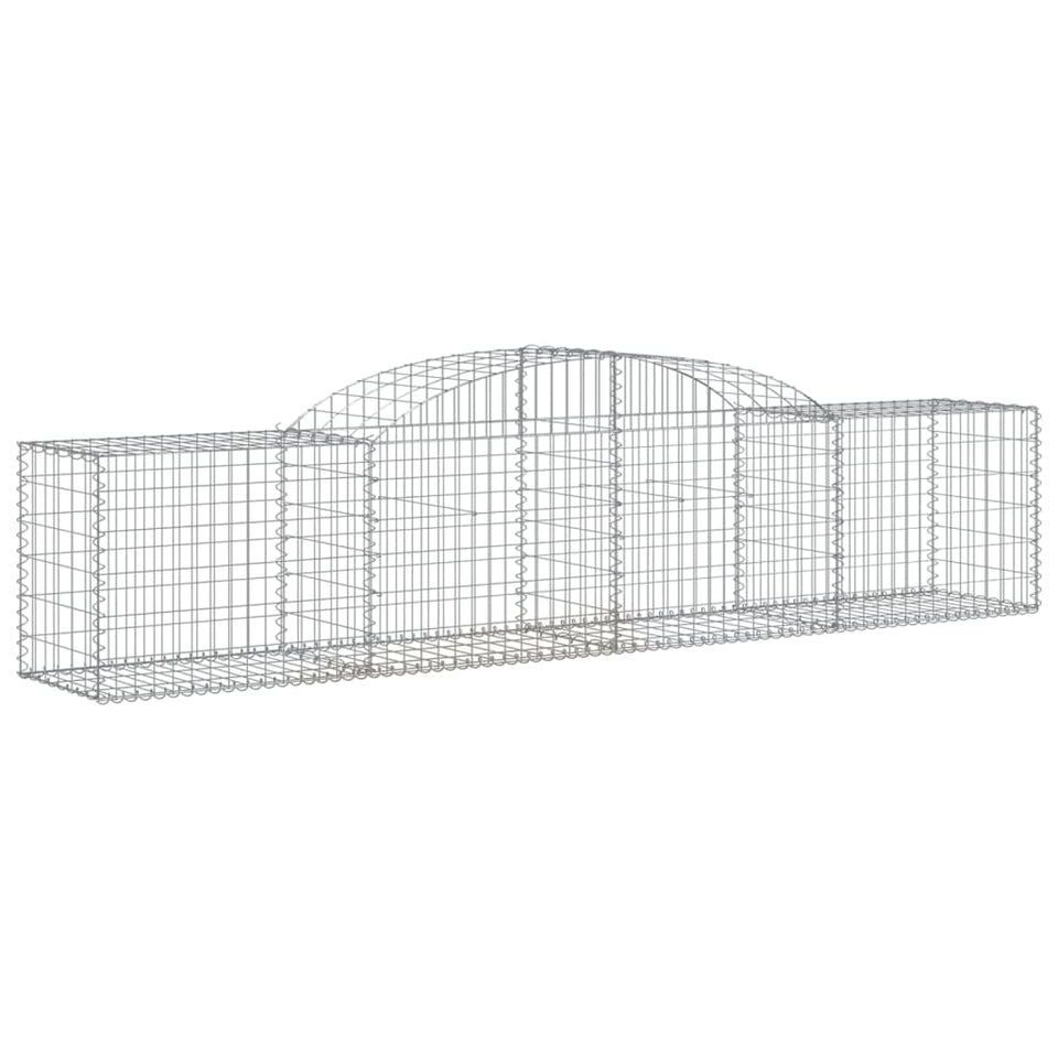 Arched Gabion Baskets 6 pcs 300x50x60/80 cm Galvanised Iron