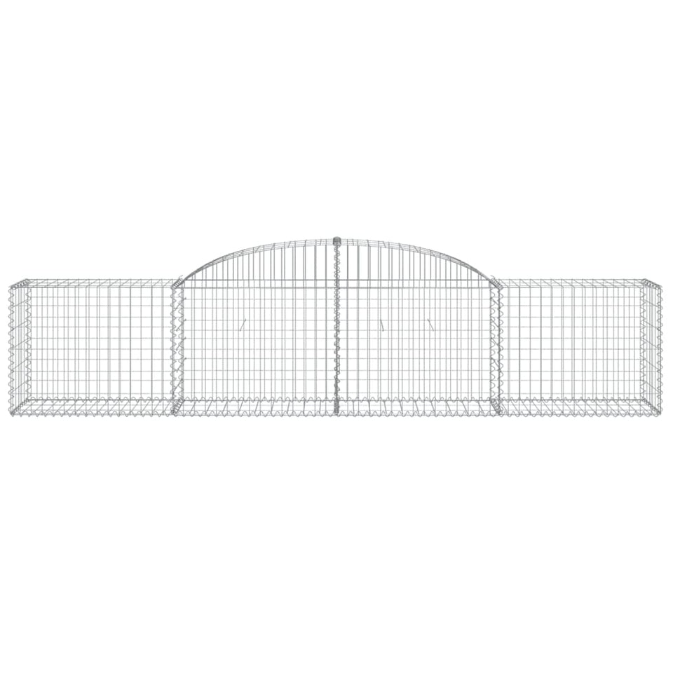 Arched Gabion Baskets 6 pcs 300x50x60/80 cm Galvanised Iron