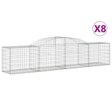 Arched Gabion Baskets 8 pcs 300x50x60/80 cm Galvanised Iron