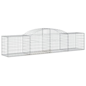 Arched Gabion Baskets 8 pcs 300x50x60/80 cm Galvanised Iron