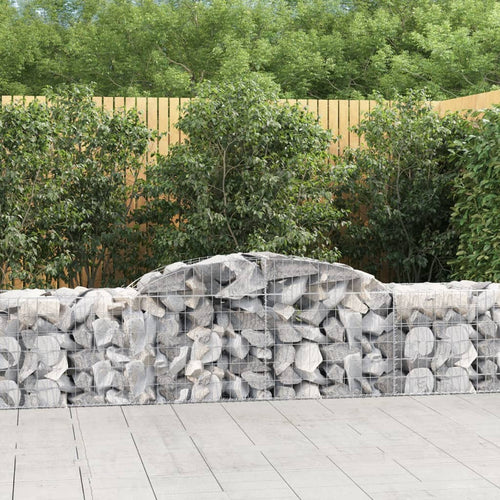 Arched Gabion Baskets 8 pcs 300x50x60/80 cm Galvanised Iron