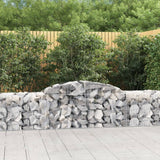 Arched Gabion Baskets 8 pcs 300x50x60/80 cm Galvanised Iron