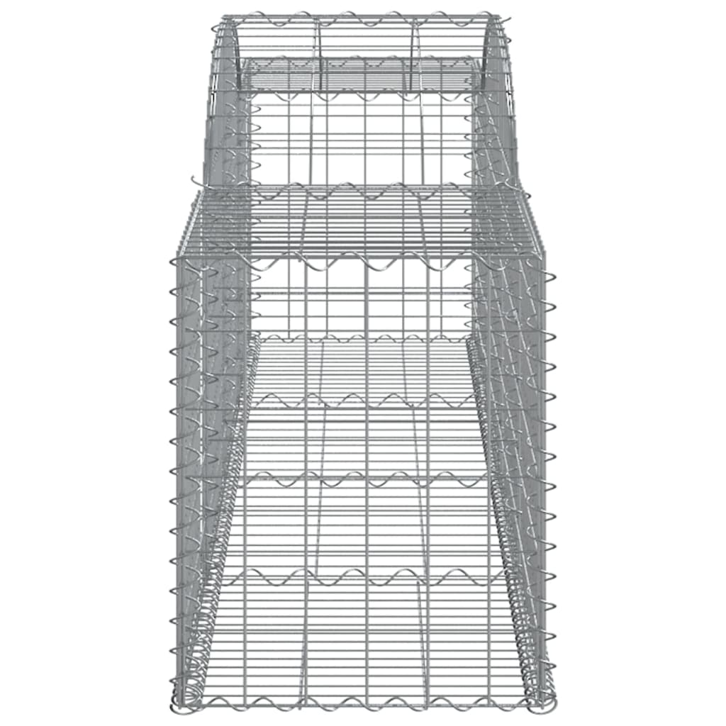 Arched Gabion Baskets 9 pcs 300x50x60/80 cm Galvanised Iron