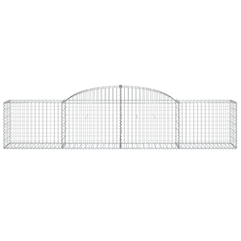 Arched Gabion Baskets 10 pcs 300x50x60/80 cm Galvanised Iron