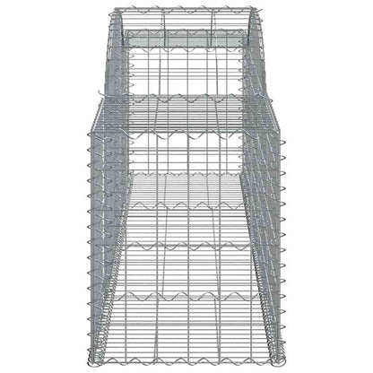 Arched Gabion Baskets 11 pcs 300x50x60/80 cm Galvanised Iron