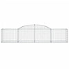 Arched Gabion Baskets 15 pcs 300x50x60/80 cm Galvanised Iron