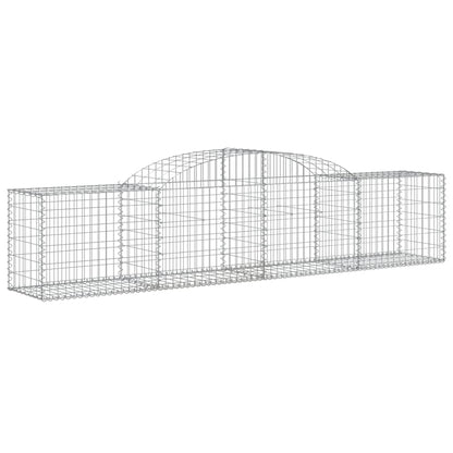 Arched Gabion Baskets 17 pcs 300x50x60/80 cm Galvanised Iron