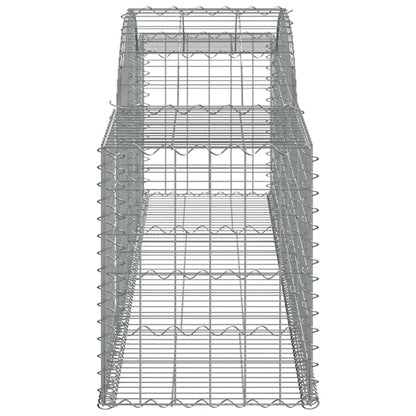 Arched Gabion Baskets 17 pcs 300x50x60/80 cm Galvanised Iron