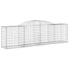 Arched Gabion Baskets 5 pcs 118.1"x19.7"x31.5"/39.4" Galvanized Iron