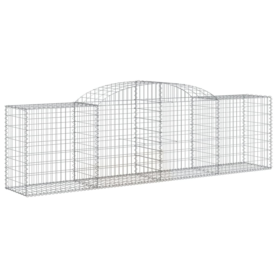 Arched Gabion Baskets 6 pcs 300x50x80/100 cm Galvanised Iron