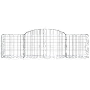 Arched Gabion Baskets 6 pcs 300x50x80/100 cm Galvanised Iron