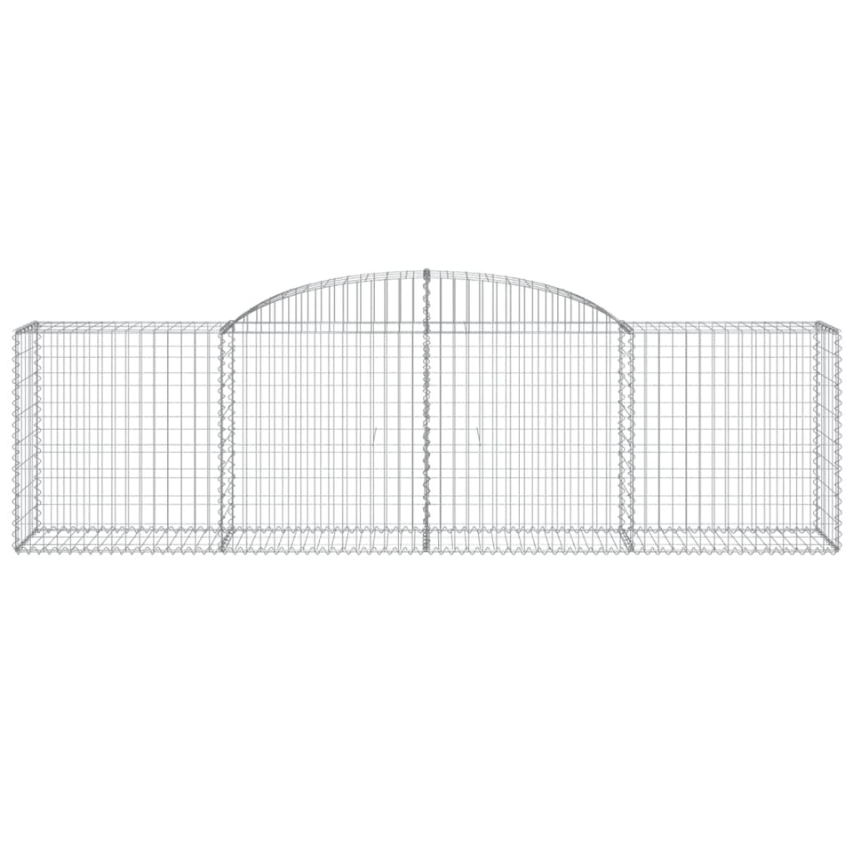 Arched Gabion Baskets 6 pcs 300x50x80/100 cm Galvanised Iron