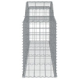 Arched Gabion Baskets 6 pcs 300x50x80/100 cm Galvanised Iron