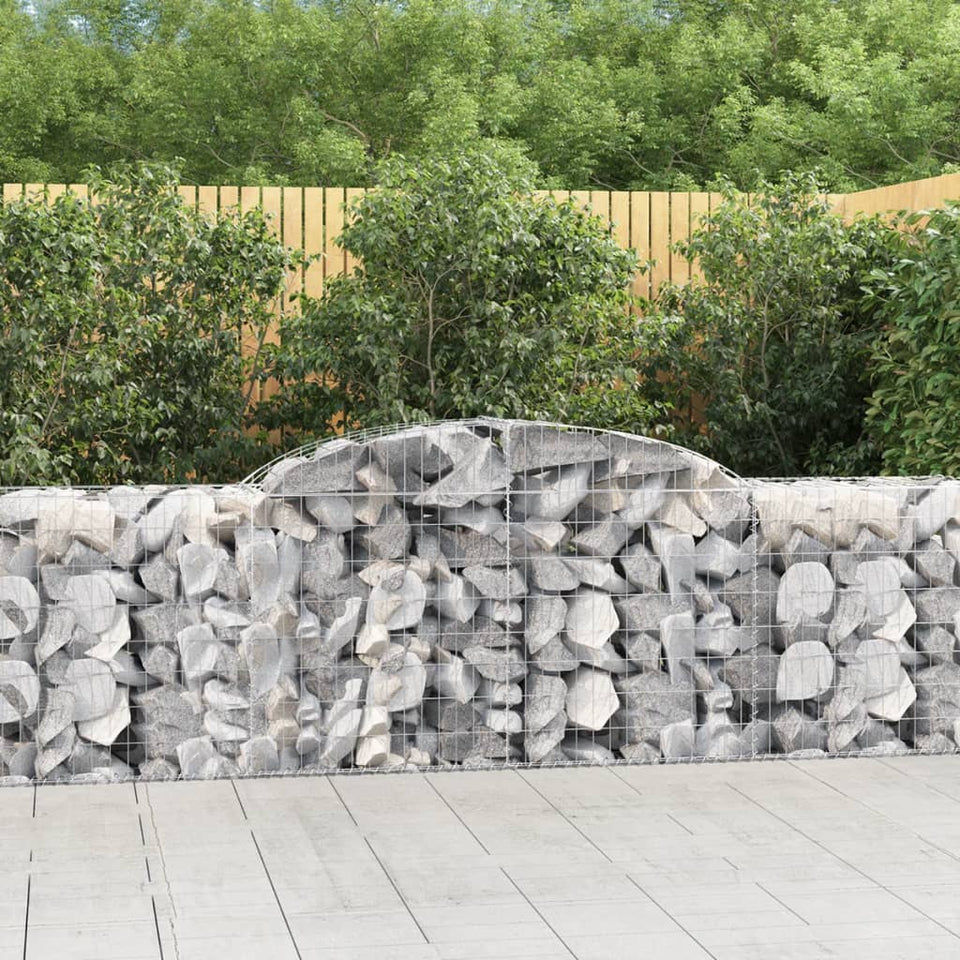 Arched Gabion Baskets 6 pcs 300x50x80/100 cm Galvanised Iron