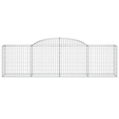 Arched Gabion Baskets 7 pcs 300x50x80/100 cm Galvanised Iron