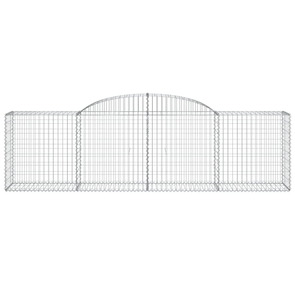 Arched Gabion Baskets 8 pcs 300x50x80/100 cm Galvanised Iron