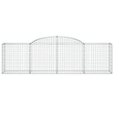 Arched Gabion Baskets 8 pcs 300x50x80/100 cm Galvanised Iron