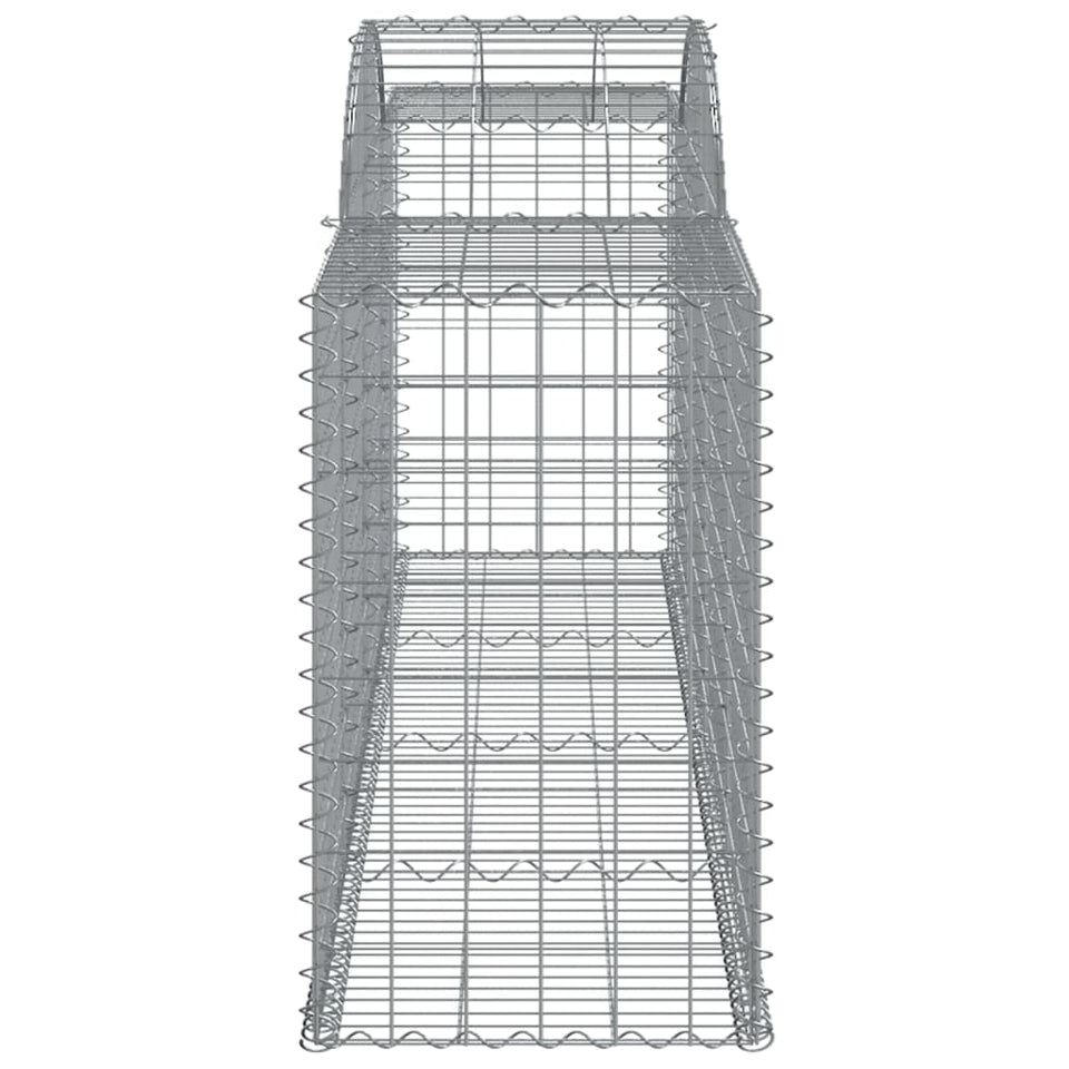 Arched Gabion Baskets 8 pcs 300x50x80/100 cm Galvanised Iron