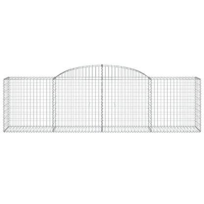 Arched Gabion Baskets 13 pcs 300x50x80/100 cm Galvanised Iron