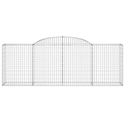 Arched Gabion Baskets 4 pcs 300x50x100/120 cm Galvanised Iron