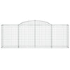 Arched Gabion Baskets 5 pcs 118.1"x19.7"x39.4"/47.2" Galvanized Iron