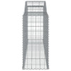 Arched Gabion Baskets 5 pcs 118.1"x19.7"x39.4"/47.2" Galvanized Iron