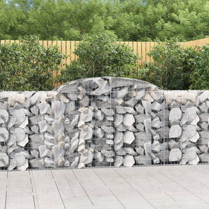 Arched Gabion Baskets 7 pcs 300x50x100/120 cm Galvanised Iron