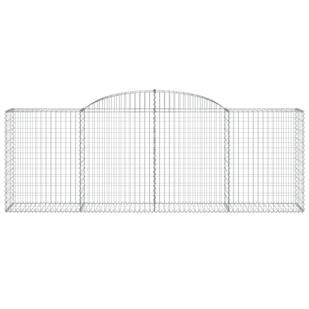 Arched Gabion Baskets 8 pcs 300x50x100/120 cm Galvanised Iron