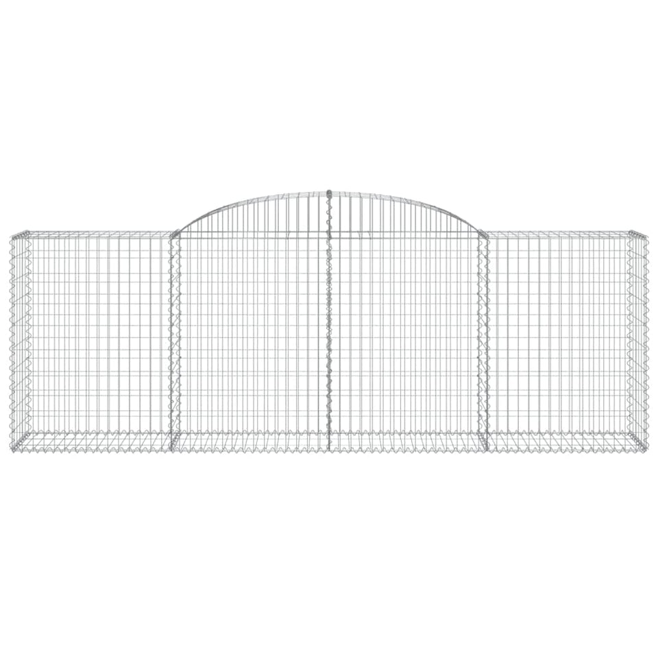 Arched Gabion Baskets 8 pcs 300x50x100/120 cm Galvanised Iron