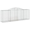 Arched Gabion Baskets 9 pcs 300x50x100/120 cm Galvanised Iron