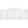 Arched Gabion Baskets 9 pcs 300x50x100/120 cm Galvanised Iron