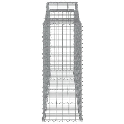 Arched Gabion Baskets 4 pcs 300x50x120/140 cm Galvanised Iron